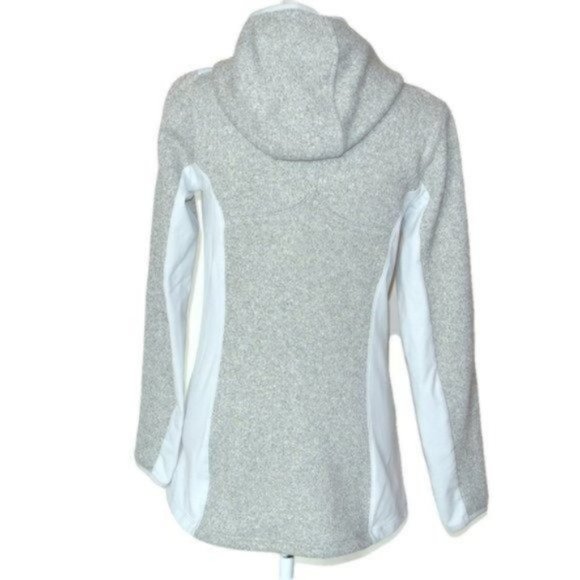 Athleta‎ Gray Knit Hooded Jacket S - Picture 6 of 7